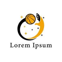 basketball logo template illustration design vector