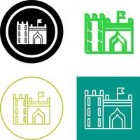 Castle with Flag Icon Design vector