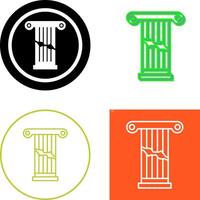 Broken Pillar Icon Design vector