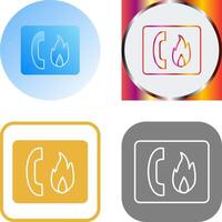 Unique Fire Emergency Icon Design vector