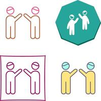 Waing to people Icon Design vector