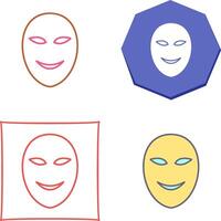 antiguo cara máscara icono diseño vector