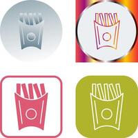 Unique French Fries Icon Design vector