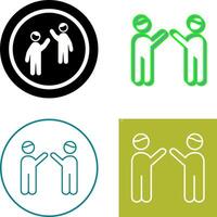 Waing to people Icon Design vector