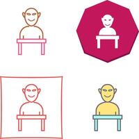 Human Sculpture Icon Design vector