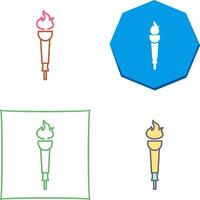 Museum Torch Icon Design vector