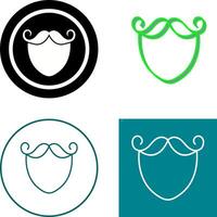 barba y Bigote icono diseño vector