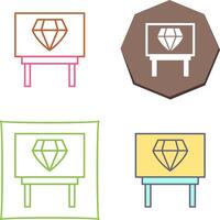 Diamond Exhibit Icon Design vector