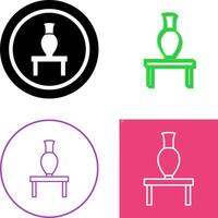 Vase Exhibit Icon Design vector