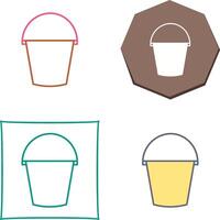 Water Bucket Icon Design vector