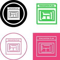 Evacuation Plan Icon Design vector