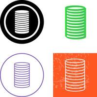 Stack of Coins Icon Design vector