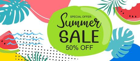 Hello summer banners design hand drawn style. Summer with doodles and objects elements background. vector