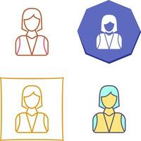 Elegant Lady Icon Design vector