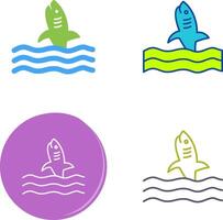 Dangerous Shark Icon Design vector