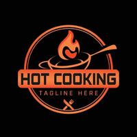 logotipo de cocina caliente vector