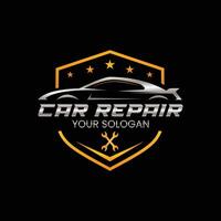logotipo de reparación de automóviles vector