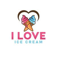 logo de helado vector