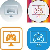 Unique Online Games Icon Design vector