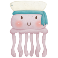 Jellyfish watercolor clip art png