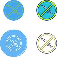 No Weapons Icon Design vector