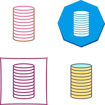 apilar de monedas icono diseño vector