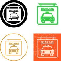 alquilar un coche icono diseño vector