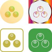 Unique Snooker Balls Icon Design vector