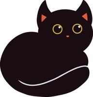 International Cat Day Silhouette In Cute Cartoon Design and Shapes. Illustration Design vector