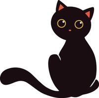 International Cat Day Silhouette In Cute Cartoon Design and Shapes. Illustration Design vector