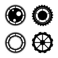 cog and wheels set vector