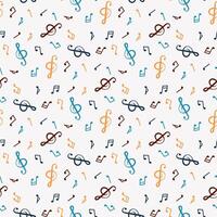 musical notes pattern vector