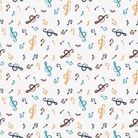 musical notes pattern vector