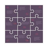 puzzle creative infographic vector