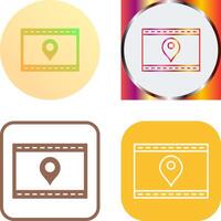 Unique Location Web Advertising Icon Design vector