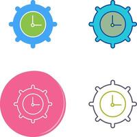 Time Settings Icon Design vector