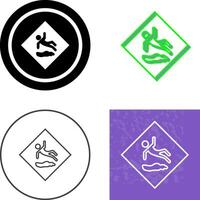 Danger of Slipping Icon Design vector