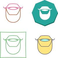 Beard and Moustache Icon Design vector