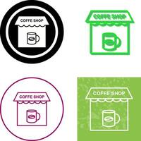 café tienda icono diseño vector