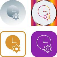 Unique Time Optimization Icon Design vector