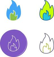 único fuego icono diseño vector