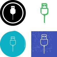 Unique USB Cable Icon Design vector