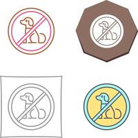 No Pets Icon Design vector