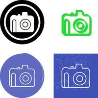 Unique DSLR Camera Icon Design vector