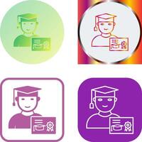 Unique Receiving Degree Icon Design vector