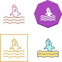 Dangerous Shark Icon Design vector