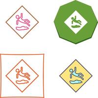 Danger of Slipping Icon Design vector