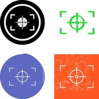 Unique Focus Horizontal Icon Design vector