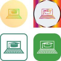 Unique Online Graduation Icon Design vector