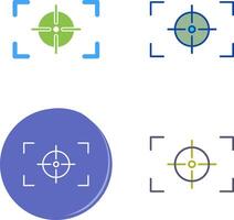 Unique Focus Horizontal Icon Design vector
